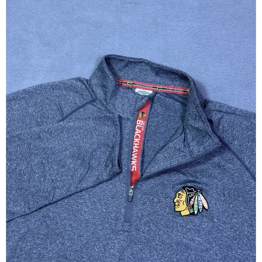 Chicago Blackhawks Pullover Mens XL 1/4 Zip Performance Stretch Athleisure